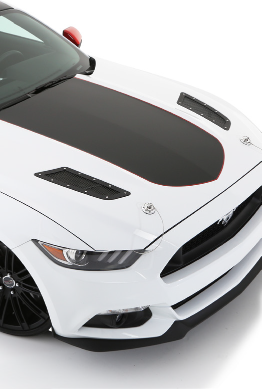 Mustang GT SPEED black mesh hood vents scoops 2015-17 Ford Mustang