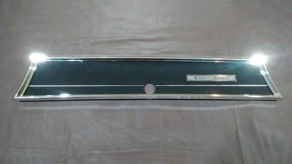 SS glove box door trim plate cover bezel  66 Chevelle El Camino GM resto part