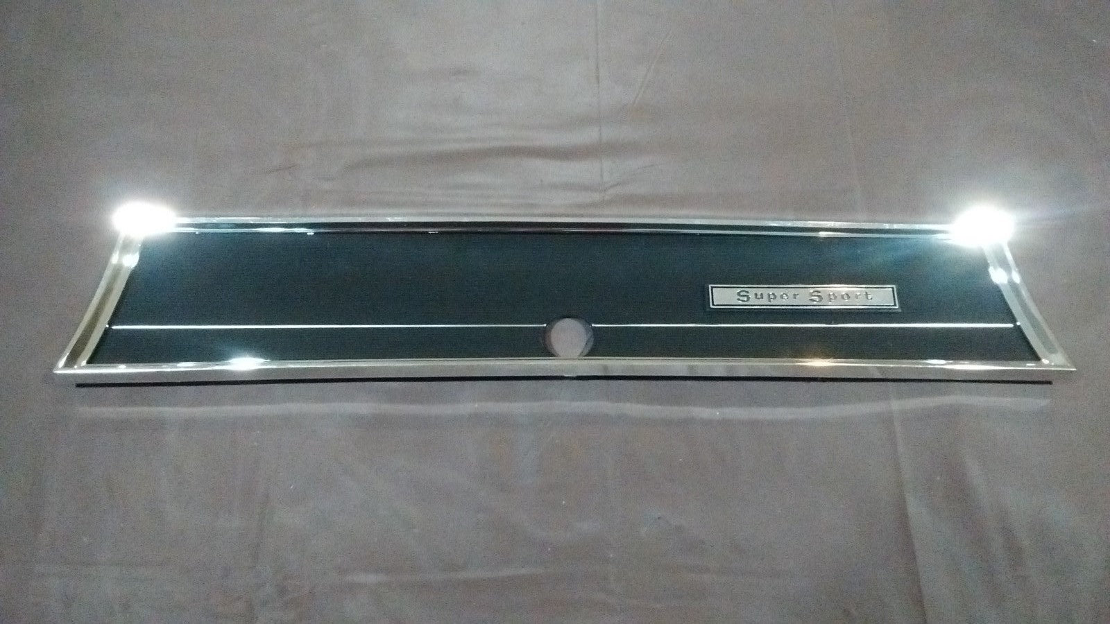 SS glove box door trim plate cover bezel  66 Chevelle El Camino GM resto part