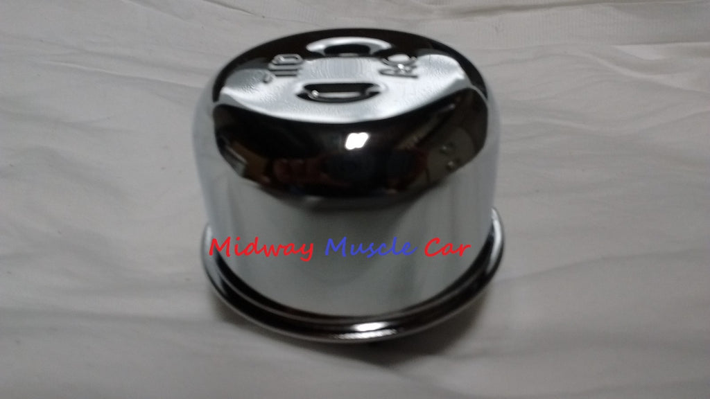 AC chrome twist on valve cover oil cap breather GTO Chevy Camaro Chevelle