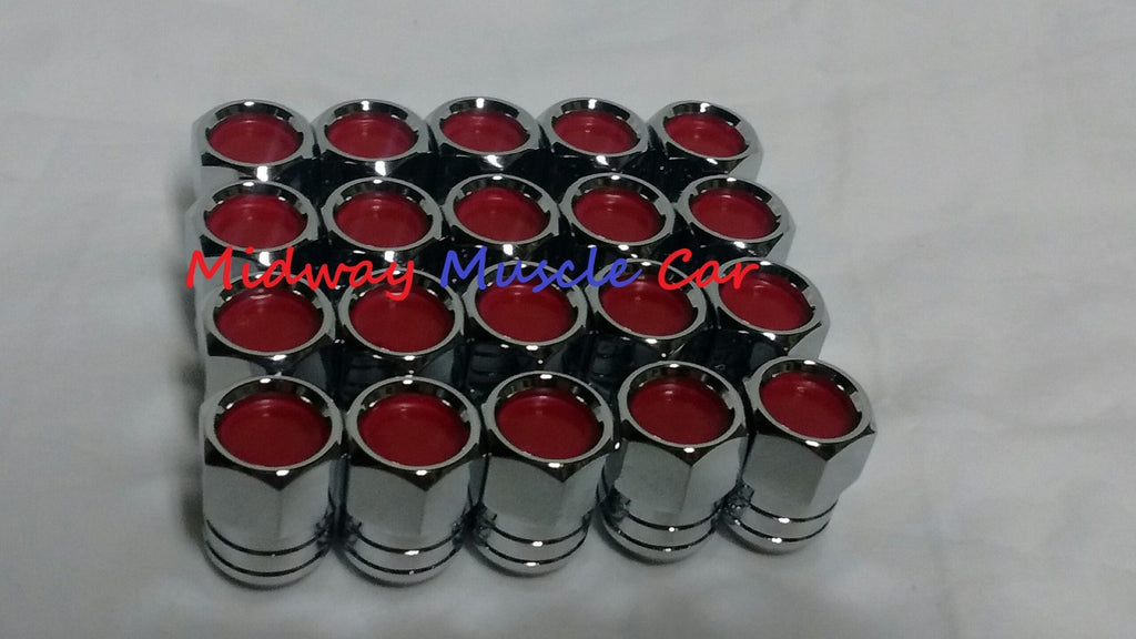 RED rally 2 II wheel lug nut set 67 68 69 70 Pontiac GTO Lemans Tempest Firebird