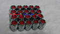 RED rally 2 II wheel lug nut set 67 68 69 70 Pontiac GTO Lemans Tempest Firebird