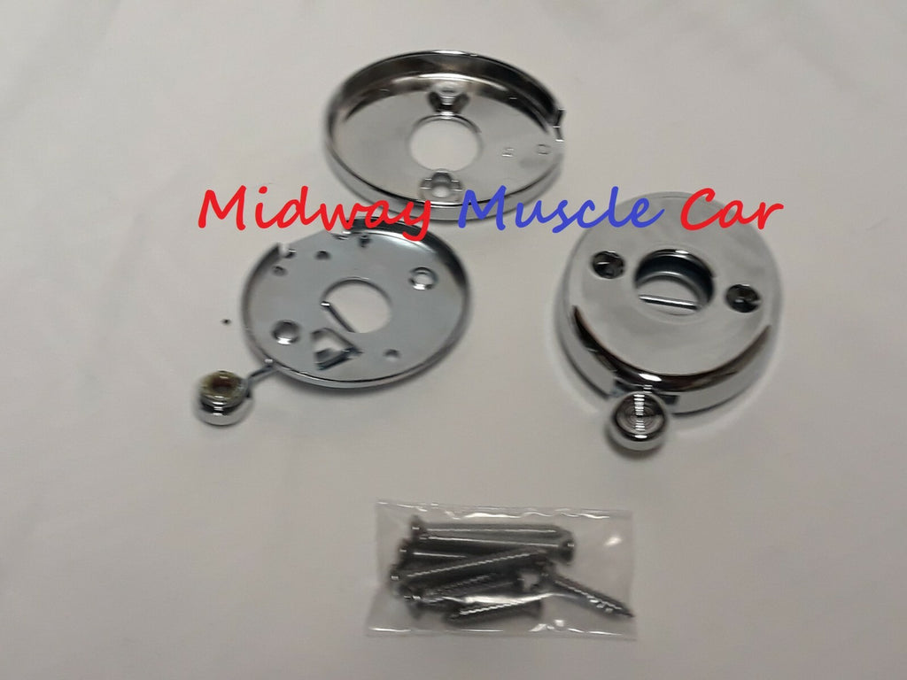 69 bucket seat chrome headrest escutcheon Chevy Pontiac Olds Chevelle GTO 442