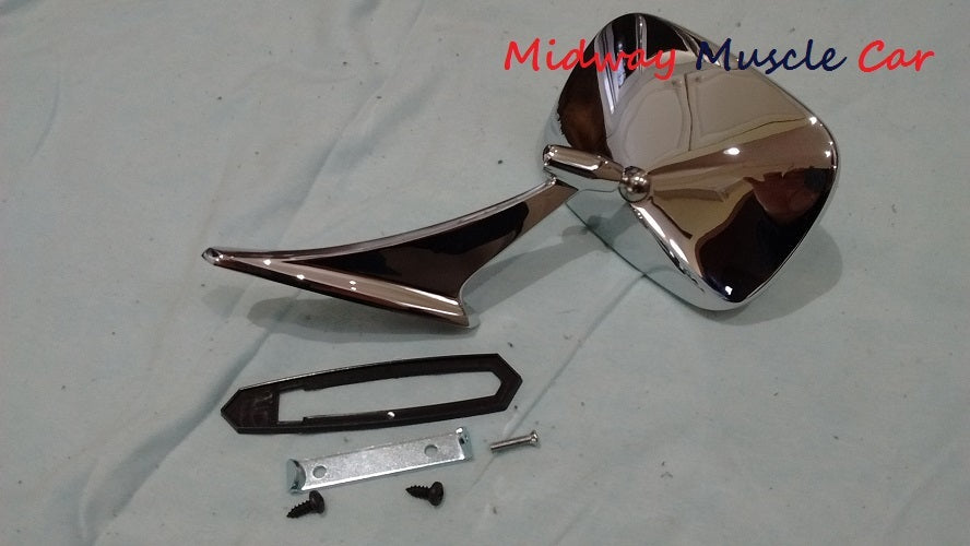 correct outside rectangle side view mirror 69-72 Pontiac GTO Firebird Bonneville