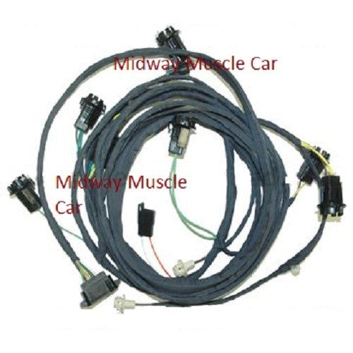 rear body tail light wiring harness 69 Pontiac GTO LeMans Tempest convertible