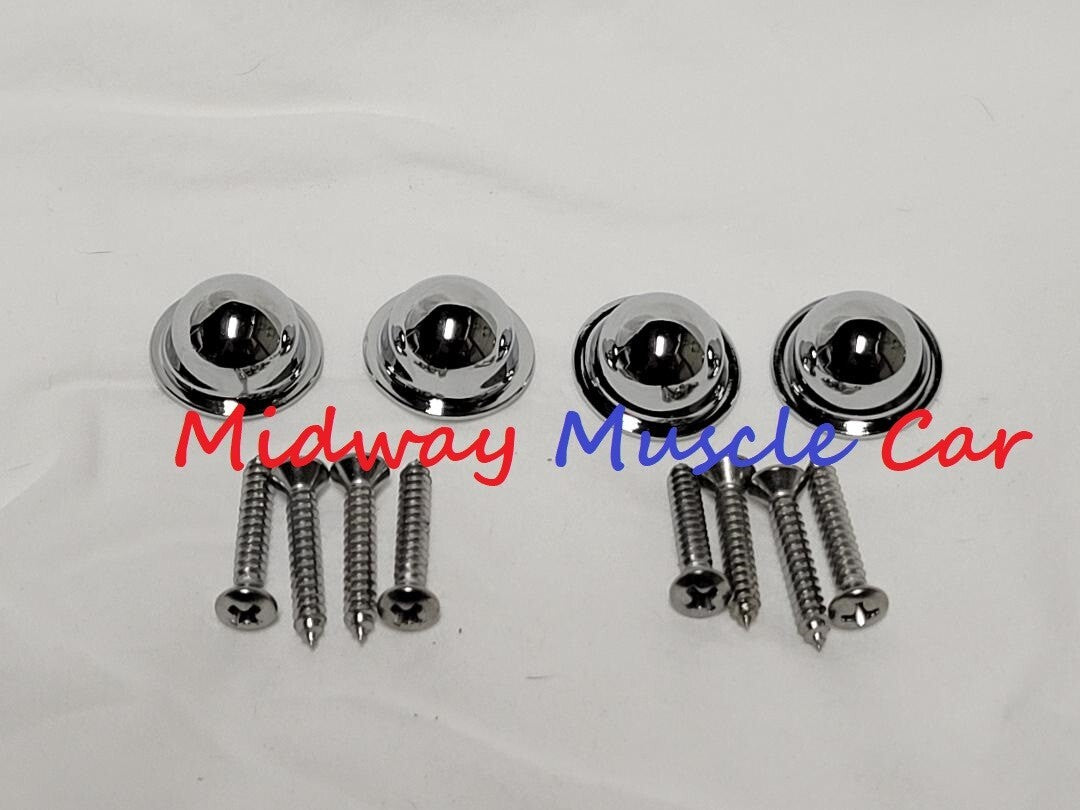 bucket seat back side hinge trim hardware caps 62-65 Chevy Chevelle Pontiac GTO