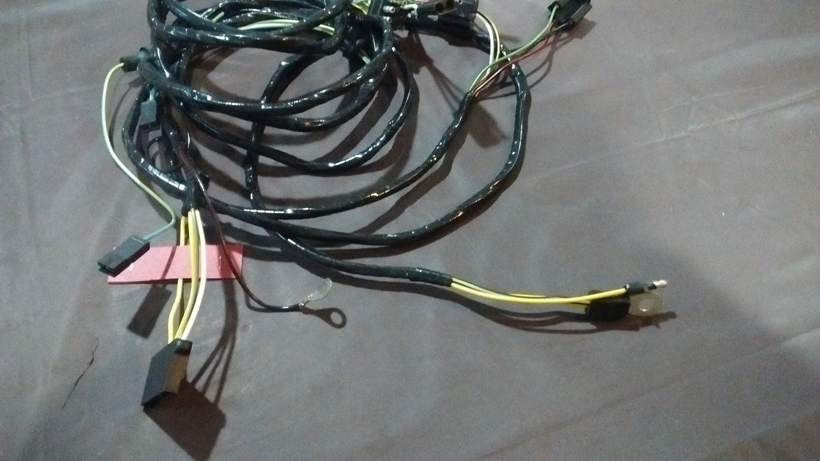 front end headlight lamp feed to firewall wiring harness 66 Ford Mustang