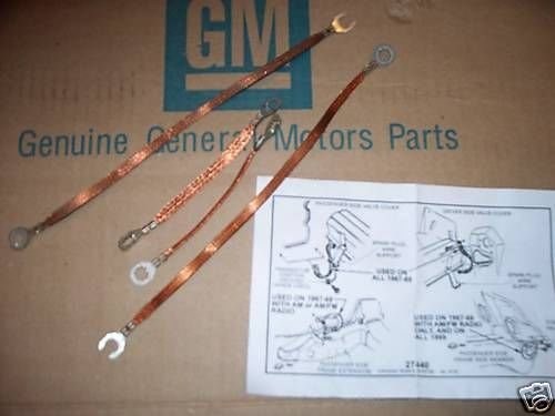 ground strap set 67 68 69 Chevy Chevelle 327 350 396 427 chevrolet malibu 300 ss