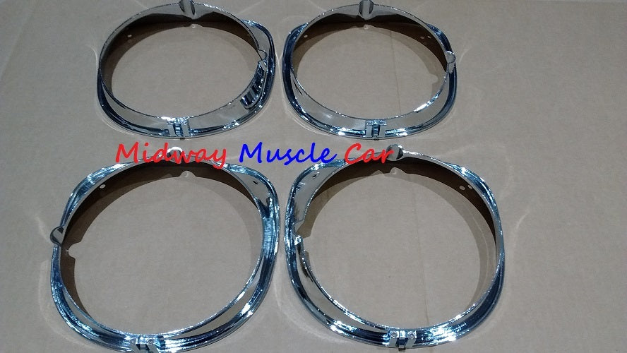 headlight headlamp bezel set (4 pc)   70 Chevy Chevelle El Camino