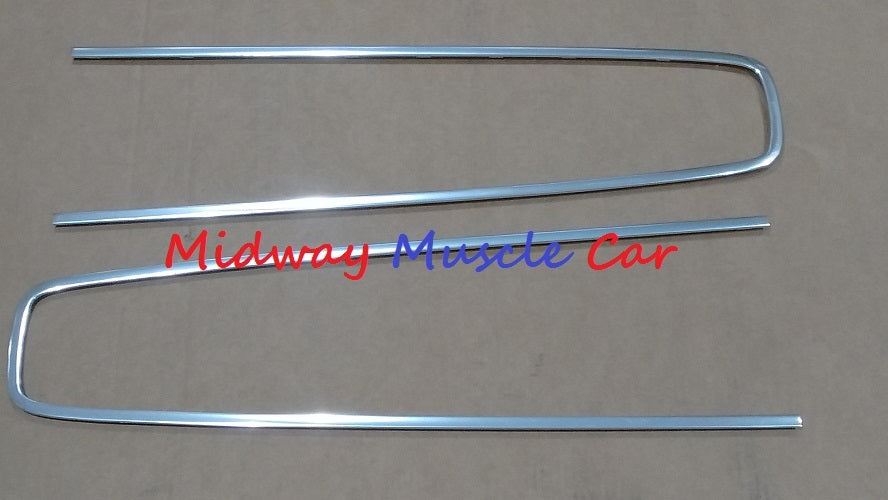 NEW aluminum front grille moldings (pr) 1966 66 Pontiac GTO Lemans Tempest