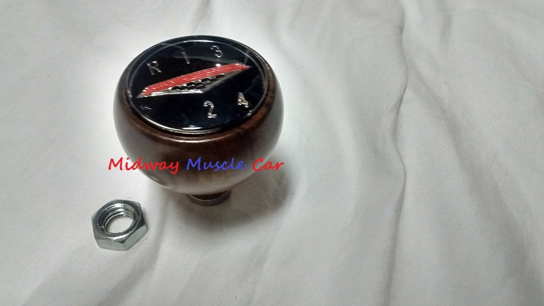 correct 66-68 walnut wood 4 speed shifter knob Pontiac GTO  Firebird