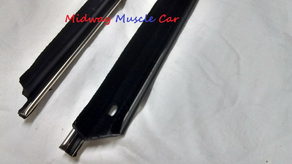 front & rear outer window felt fuzzy sweeps set with screws 68-72 Pontiac GTO