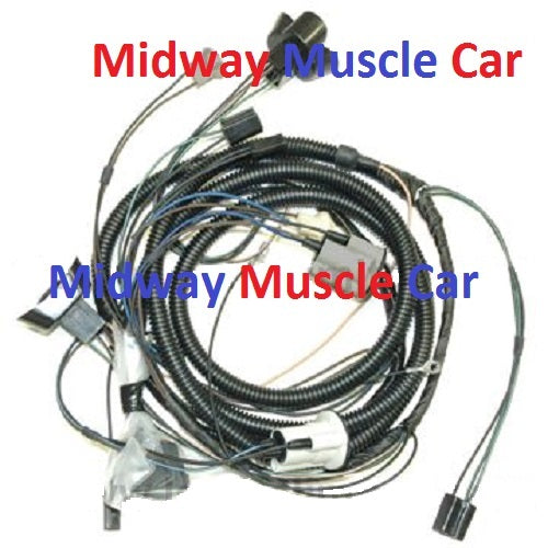 front end headlight lamp wiring harness 71 72 Pontiac GTO judge Lemans Tempest
