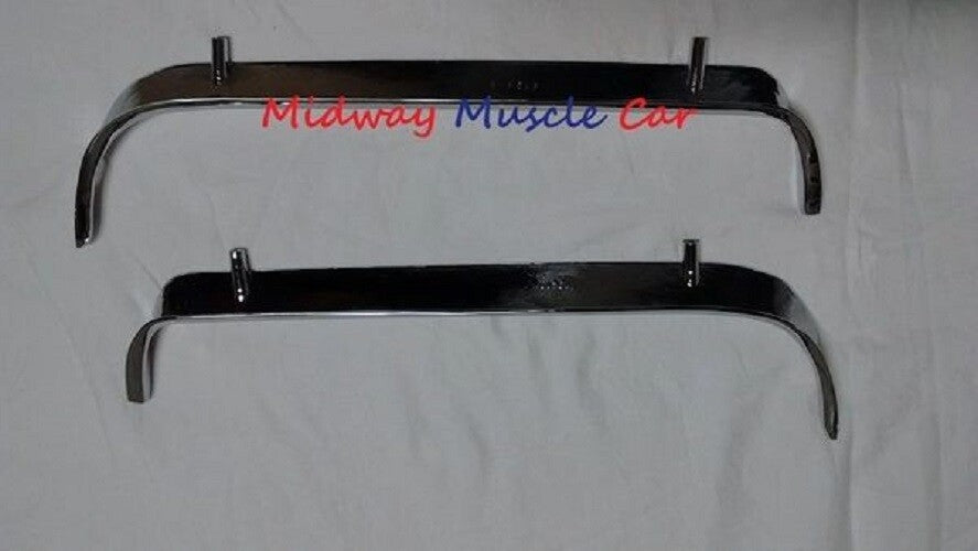 chrome front lower valance panel moldings (pr) 1970 70 Pontiac GTO