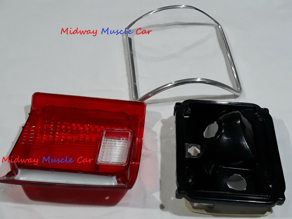 RH passenger tail light lens w/ trim 73-87 Chevy GMC Pickup Truck Blazer C10