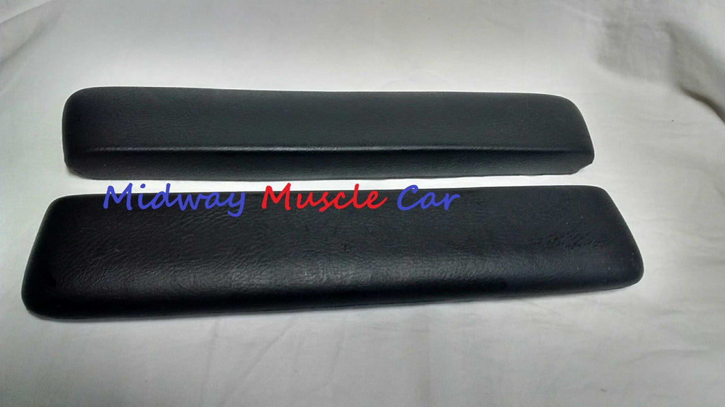 NEW blk A-Body Front Arm Rest Pads 64-67 Chevy Chevelle Pontiac GTO Olds 442 GS