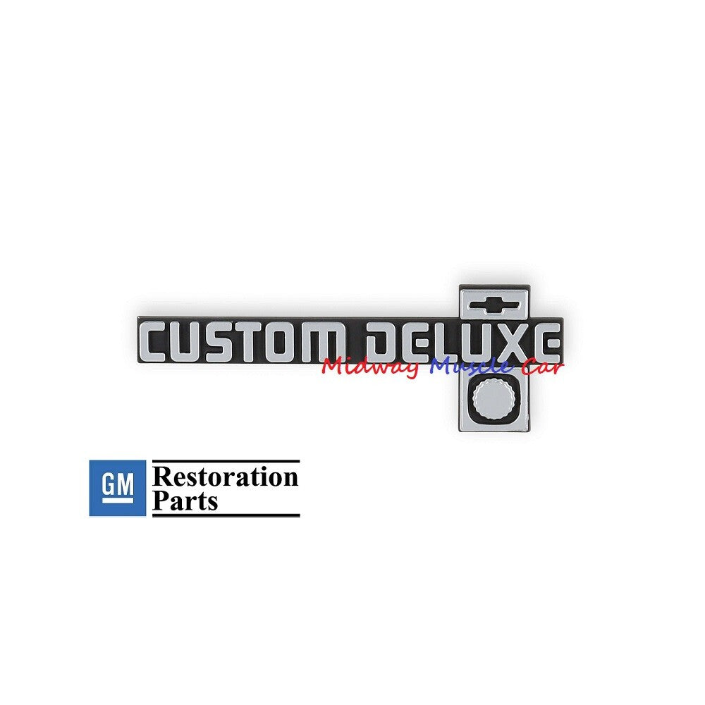 Custom Deluxe Dash Emblem 81-87 Chevy Blazer K5 Pickup C10 K10 C1500 C20 K20