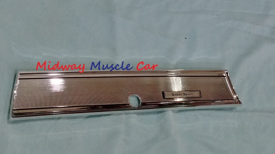 SS glove box door trim plate cover bezel  67 Chevelle El Camino GM