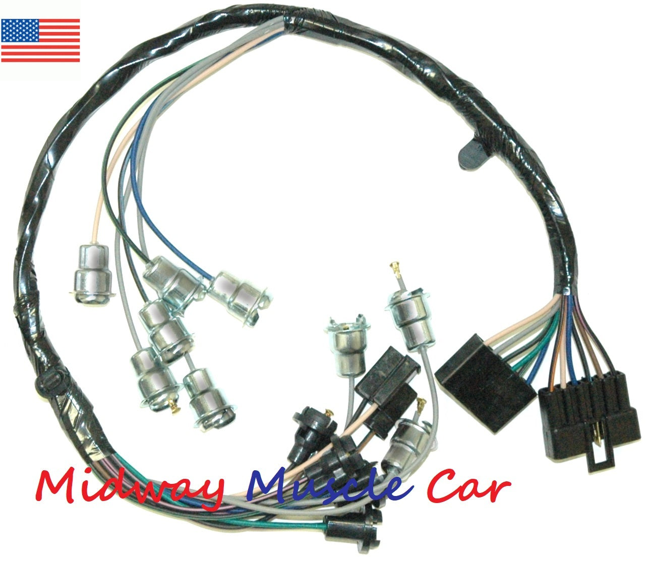 dash instrument cluster feed wiring harness 63 64 65 Chevy Impala Biscayne