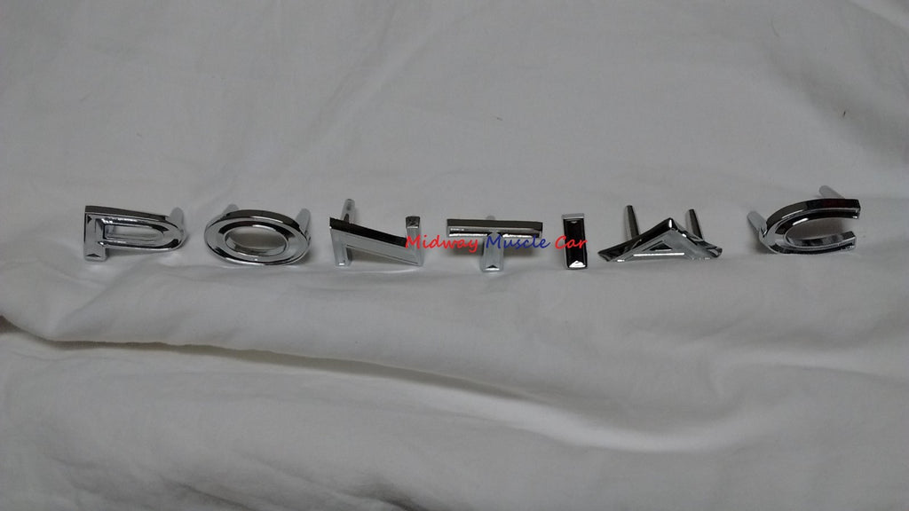 1966 66 Pontiac GTO rear tail panel P O N T I A C ornament emblem