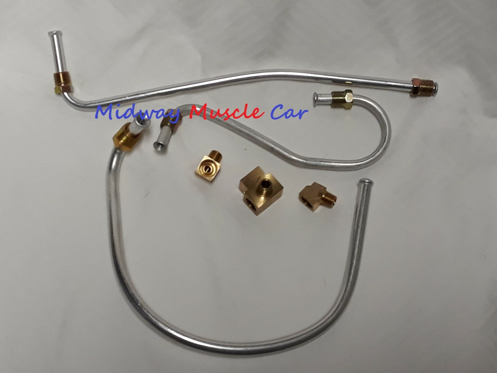 66 Pontiac Tri Power Fuel Line Kit With Front Block &  Fittings 389 421 GTO