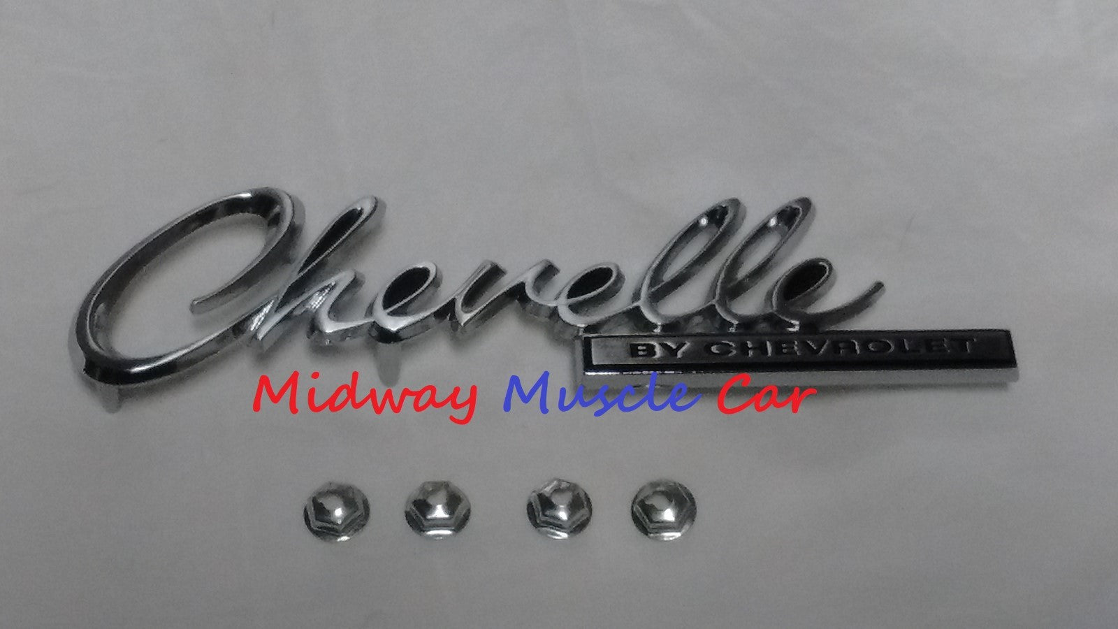 Chevelle by CHEVROLET rear deck trunk lid emblem   69 Chevy Chevelle