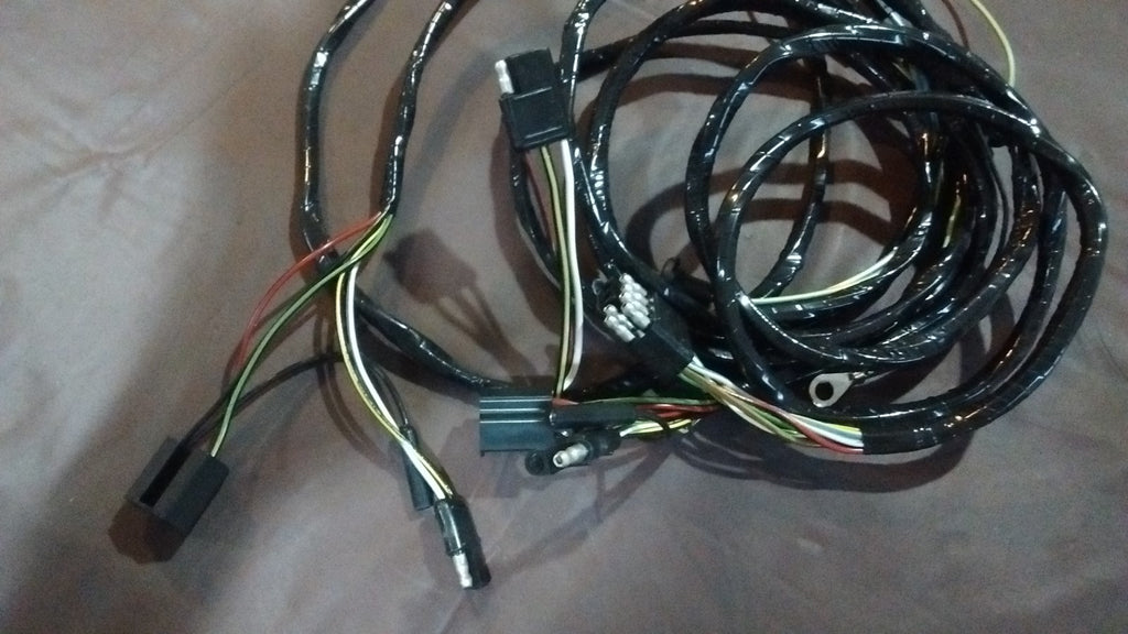 front end headlight lamp feed to firewall wiring harness 66 Ford Mustang