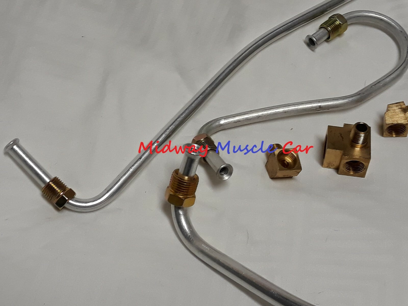 66 Pontiac Tri Power Fuel Line Kit With Front Block &  Fittings 389 421 GTO