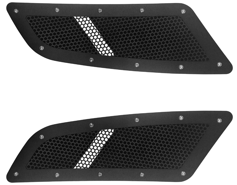 Mustang GT SPEED black mesh hood vents scoops 2015-17 Ford Mustang