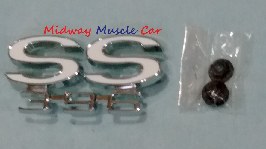 SS396 rear deck tail panel emblem   66 Chevy Chevelle Malibu super sport SS