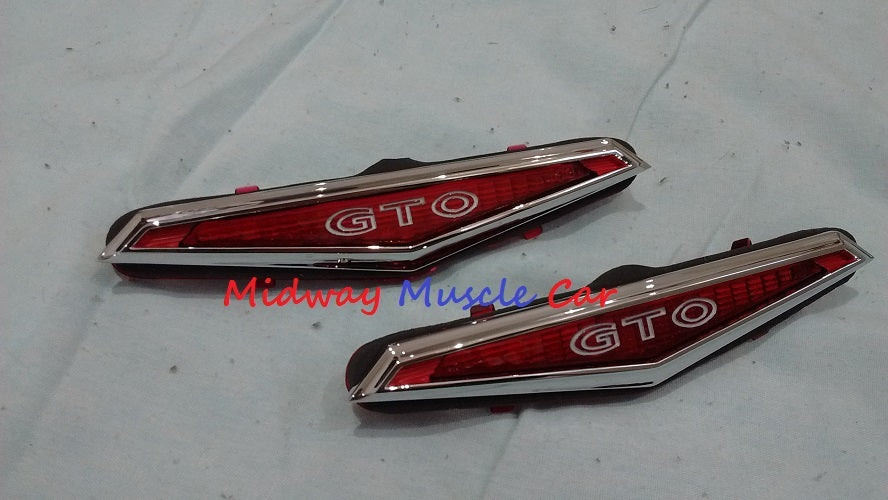 rear 1/4 panel marker lamp light assy lens bezel & gasket 69 1969 Pontiac GTO