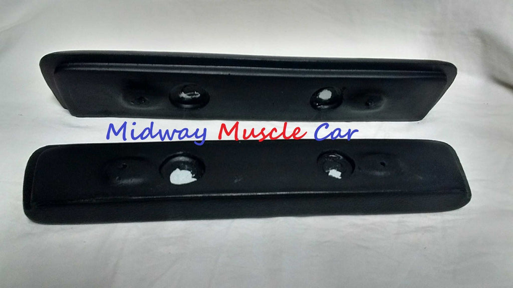 NEW blk A-Body Front Arm Rest Pads 64-67 Chevy Chevelle Pontiac GTO Olds 442 GS