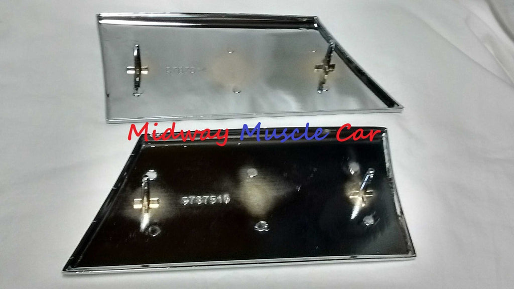 NEW chrome front lower fender rocker molding extensions 67 Pontiac GTO LeMans