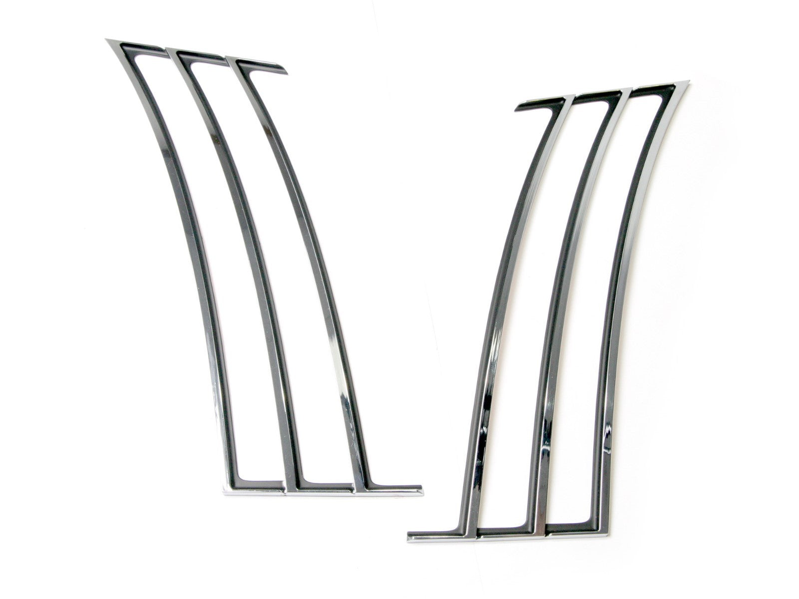chrome rear 1/4 quarter panel louvers insert trim 2010-15 Chevy Camaro