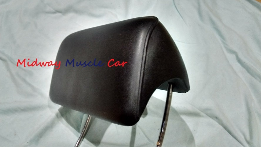 BLACK headrest (pr) 66 67 Chevy Pontiac GTO Chevelle Cutlass 442 GS Impala