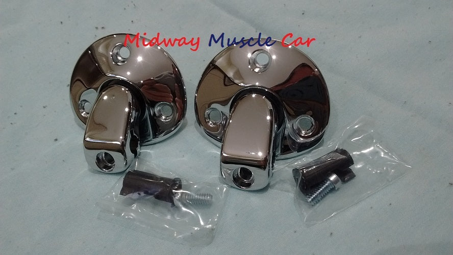 chrome sunvisor sun visor support bracket (pr) Chevy GTO Camaro Chevelle 442 GS