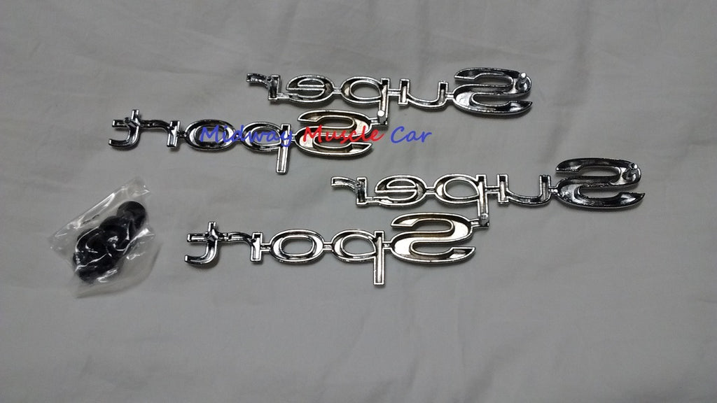 Super Sport rear 1/4 quarter panel body emblem   67 Chevy Chevelle Malibu SS