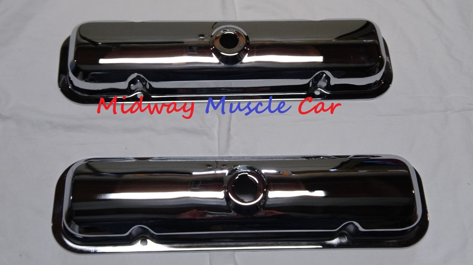 NEW Stock Chrome Valve Covers pr 67-79 Pontiac GTO T/A Firebird 400 455 350 428