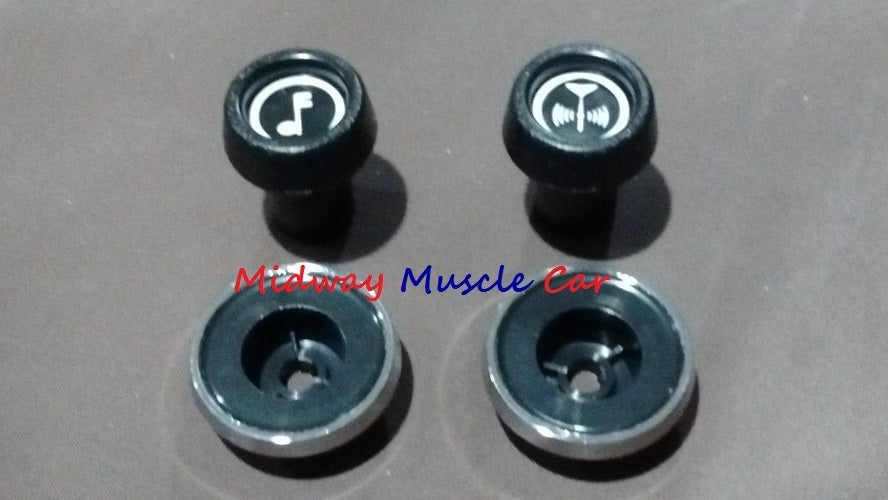 NEW inner & outer radio knobs 71-79  Chevy Chevelle Camaro II Corvette Nova