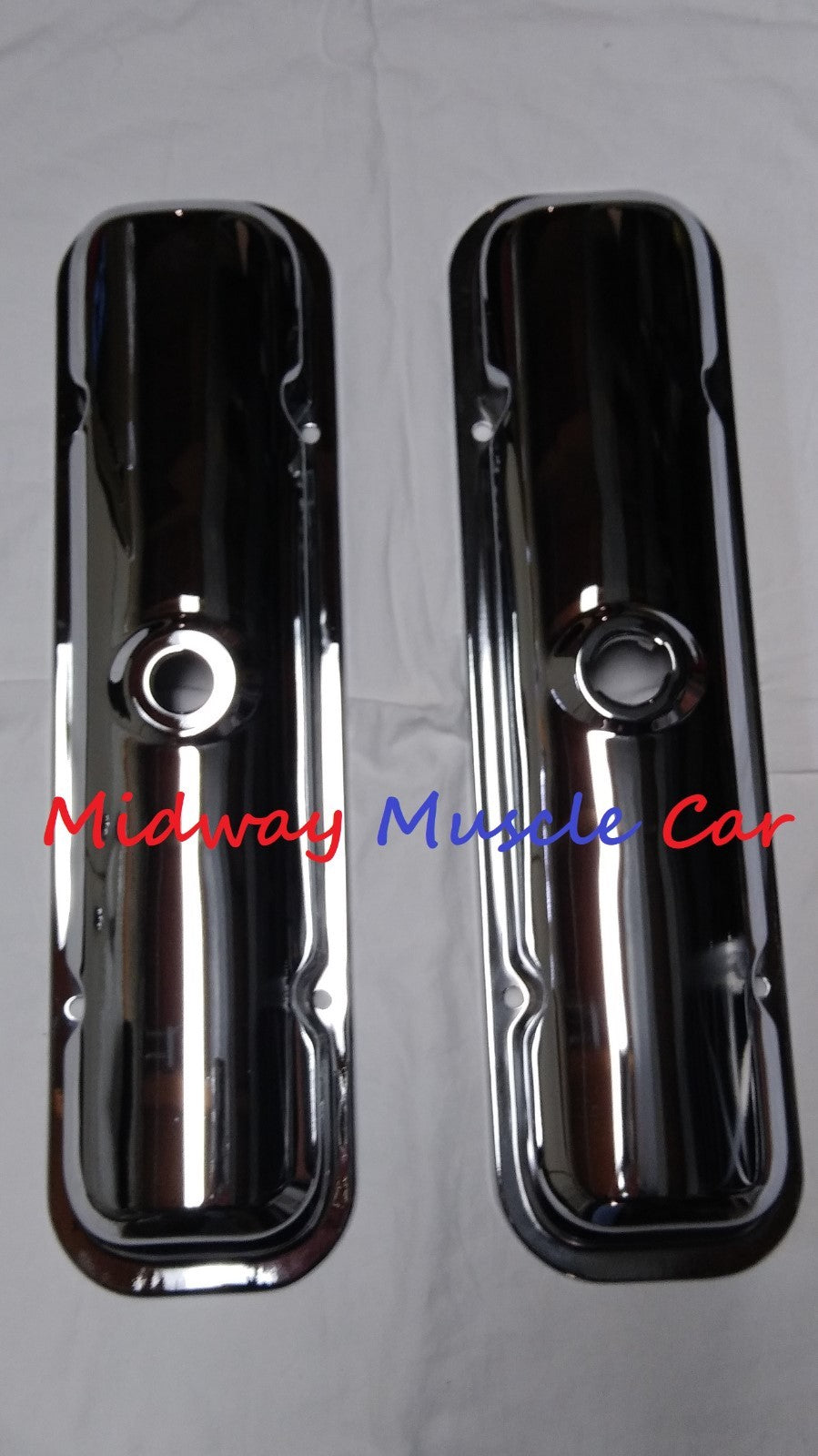 NEW Stock Chrome Valve Covers pr 67-79 Pontiac GTO T/A Firebird 400 455 350 428