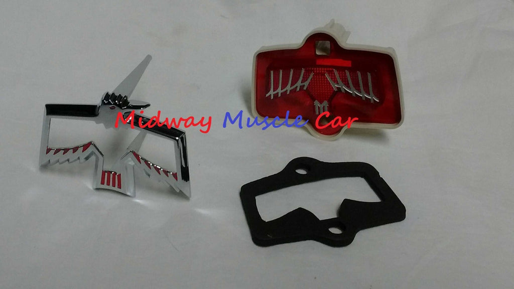 rear 1/4 panel marker lamp light assy lens bezel & gasket 69 Pontiac FIrebird TA