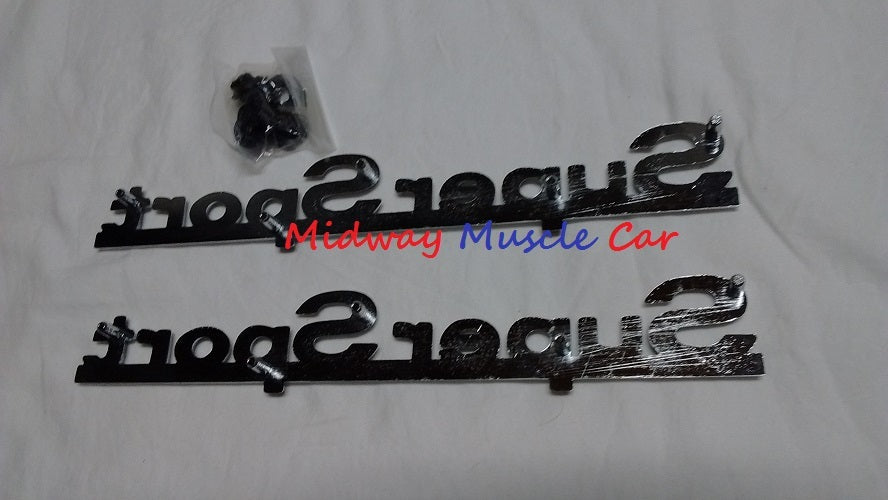 rear 1/4 quarter Super Sport SS emblem 1966 66 Chevy Chevelle Malibu