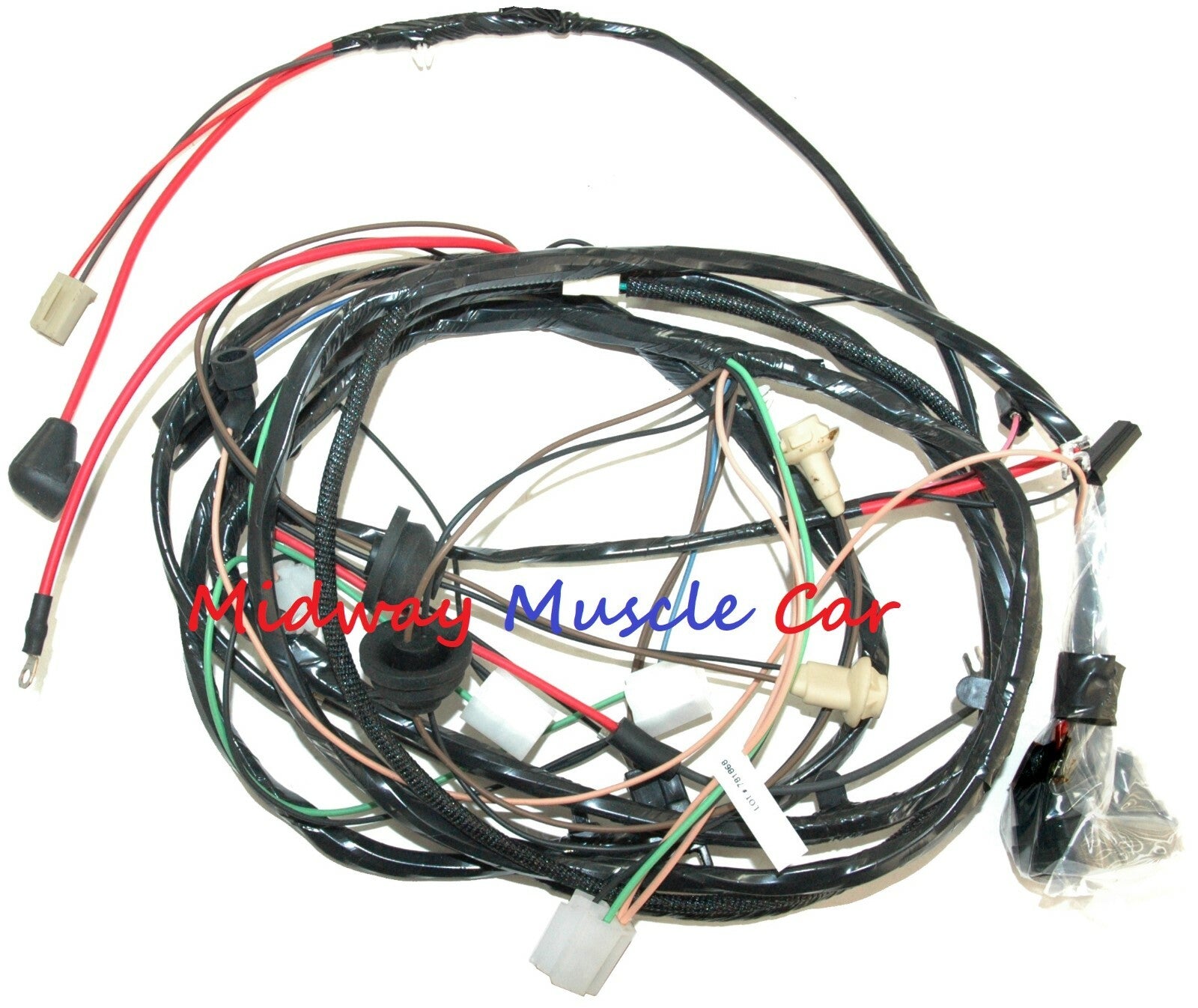 front end headlight lamp wiring harness w/ Intenral Alternator 71 Chevy Chevelle