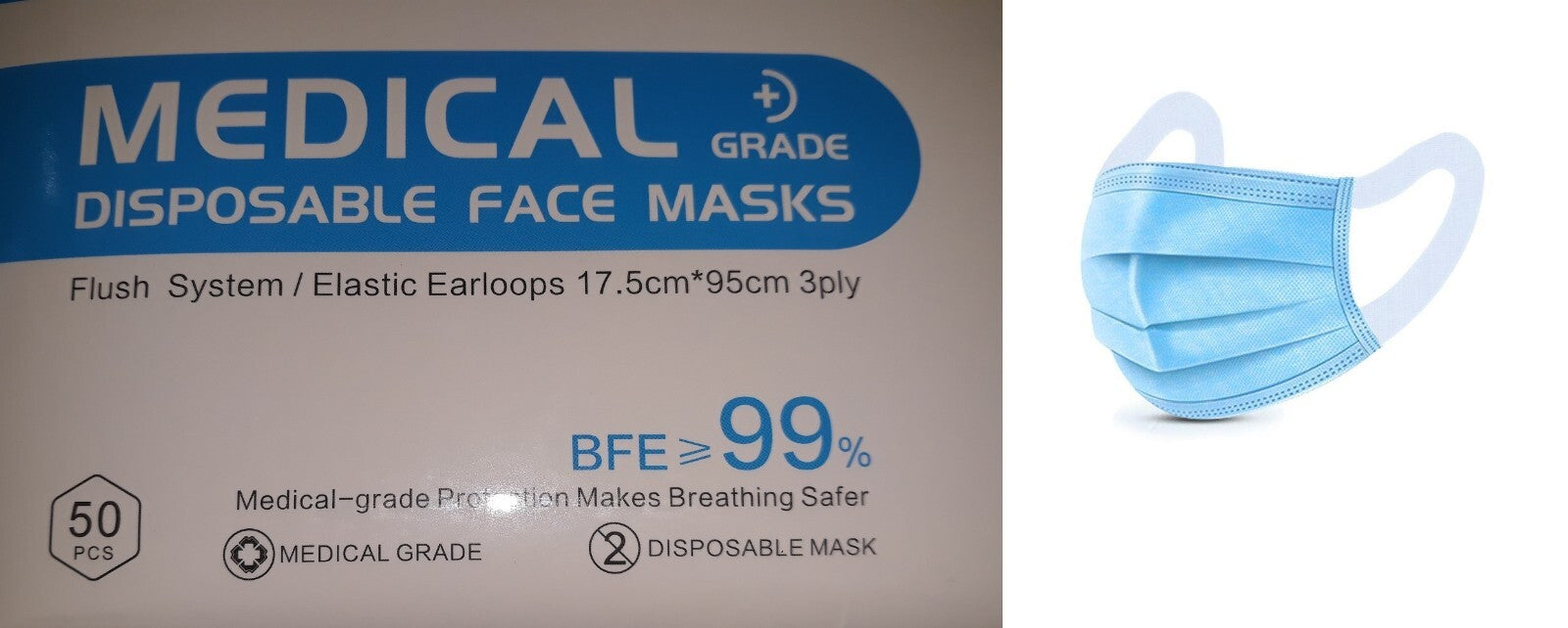 Medical Surgical 3 ply layer Disposable Protective Face Masks  mask PPE (300 pc)