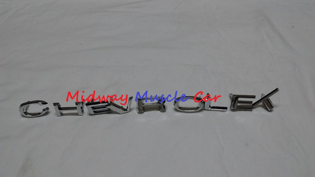 CHEVROLET trunk letters rear emblem 64 65 Chevy Chevelle Malibu 64-66 El Camino