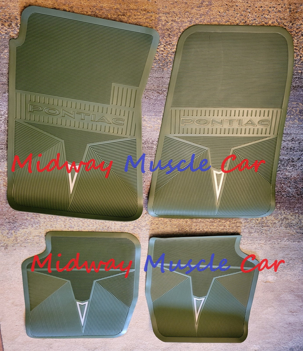 NEW original style GREEN 69-72 Pontiac floor mats GTO Lemans Judge Bonneville GP