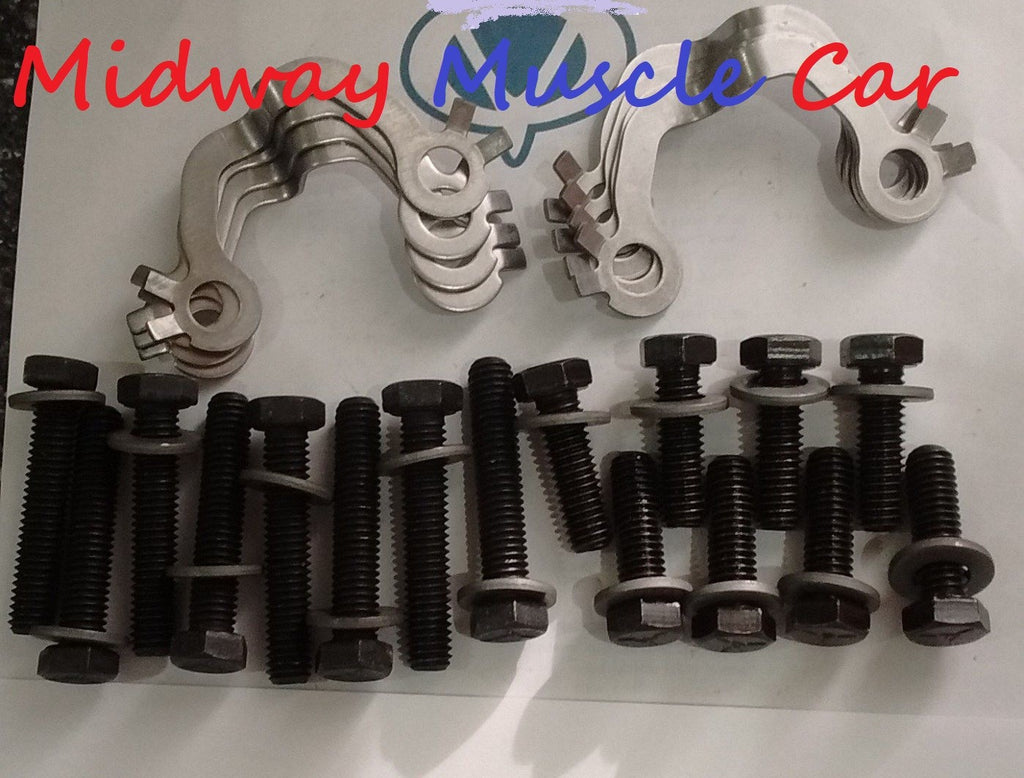 64 65 66 Ford Mustang Falcon exhaust manifold bolts & lock hardware kit 260 289