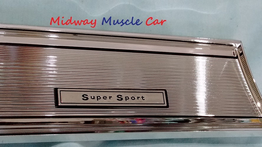 SS glove box door trim plate cover bezel  67 Chevelle El Camino GM