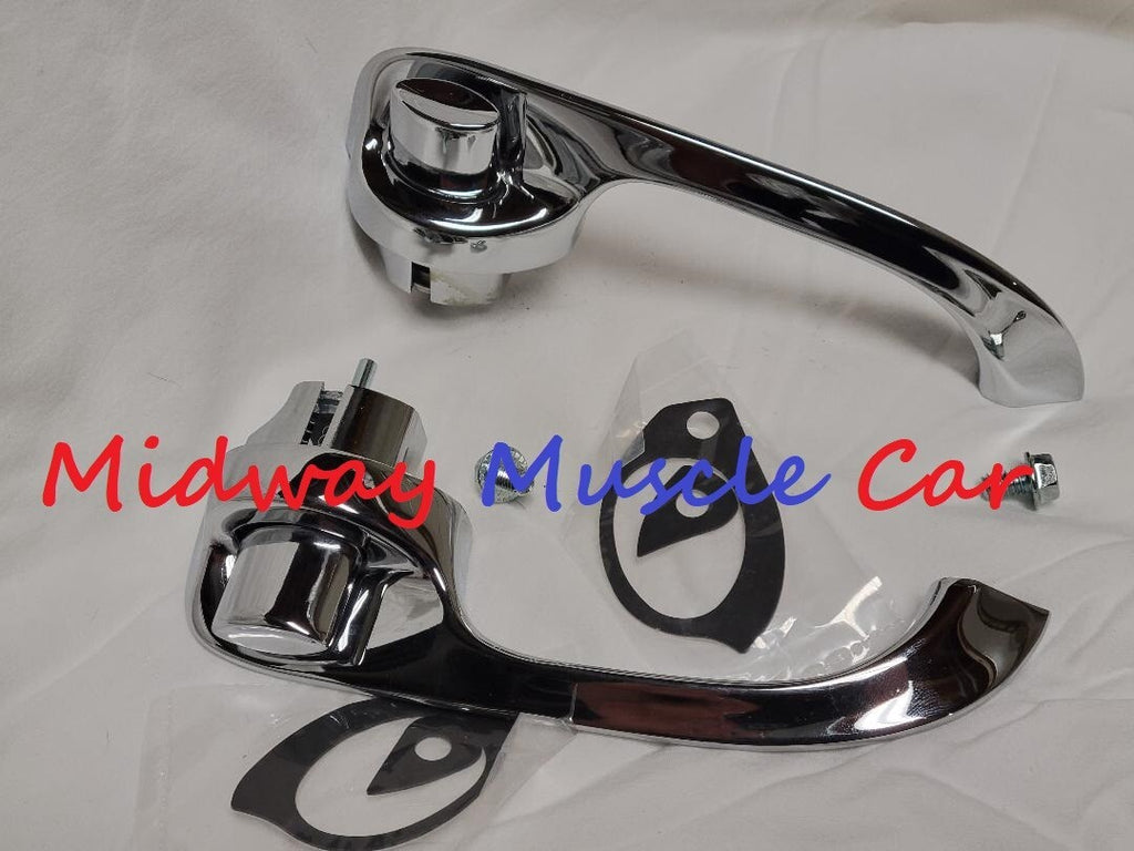 outside door handle complete kit (pr) 64 65 68-72 Pontiac GTO LeMans Tempest