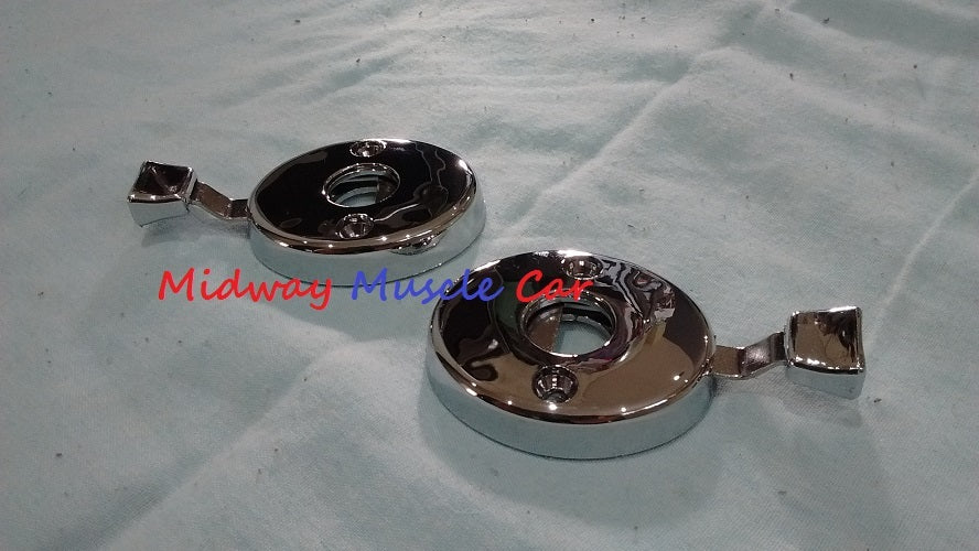 70 71 72 bucket seat chrome headrest escutcheon Chevy Pontiac Olds Chevelle GTO